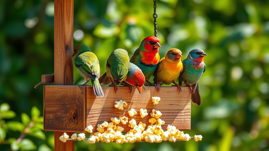 birds and popcorn safety