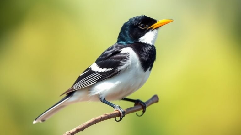 black and white bird