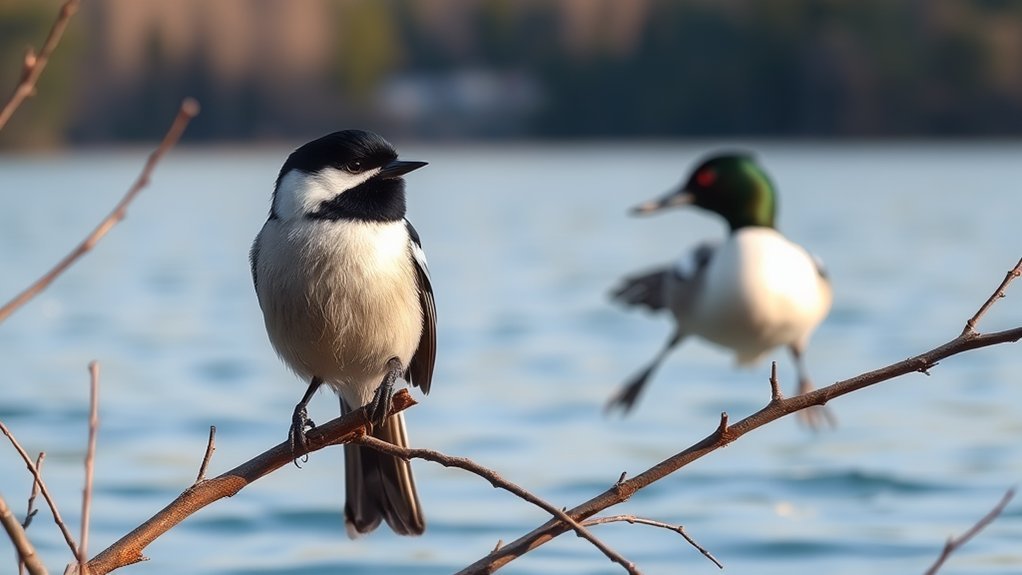 black and white birds