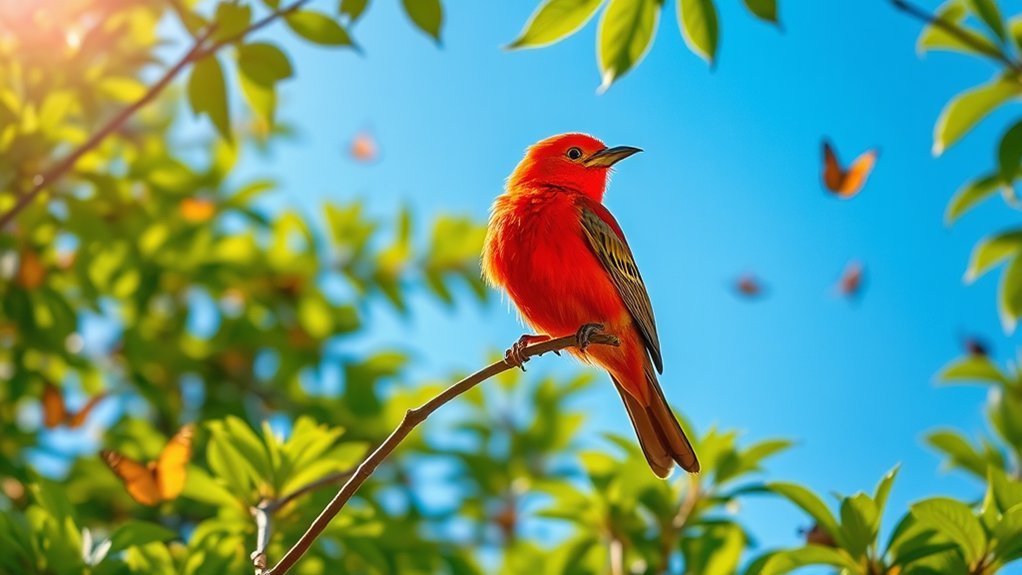 Red Birds in Florida: A Complete Species Guide 3 bright red songbird species