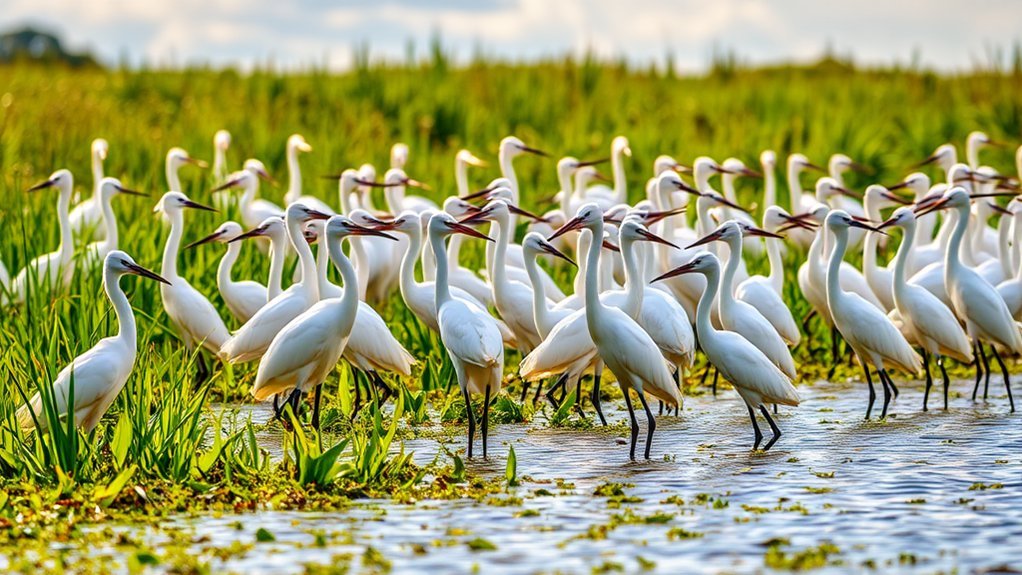 White Birds in Florida With Long Beaks: Quick Guide 3 cattle egret bird species