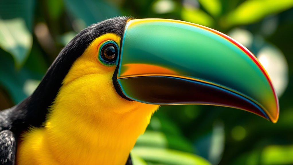 colorful beaks and patterns