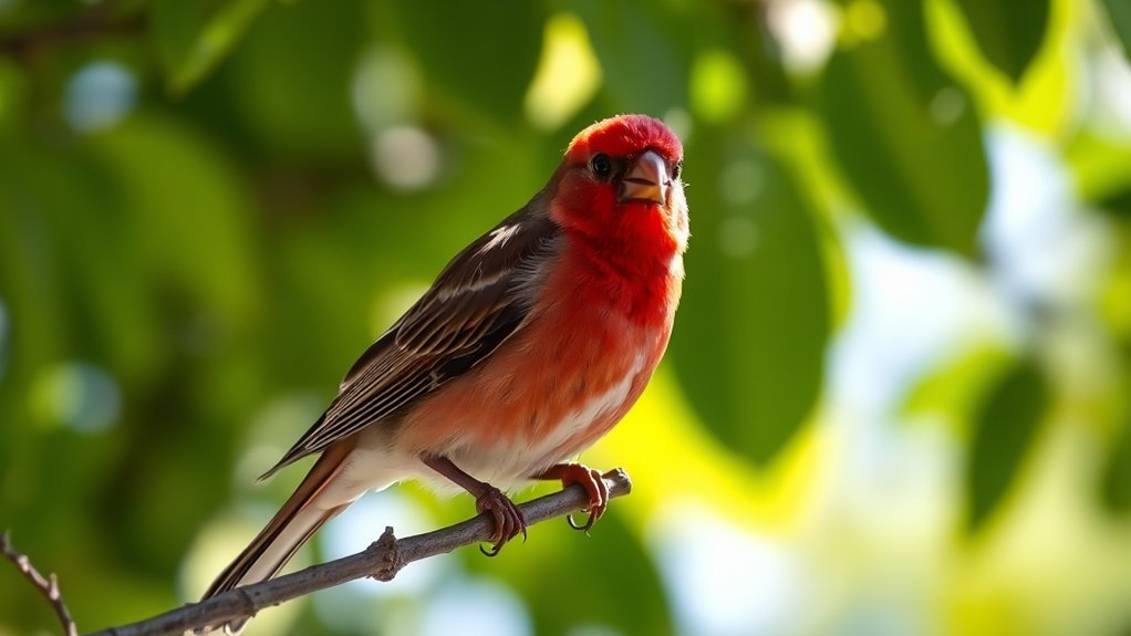 colorful urban songbird species
