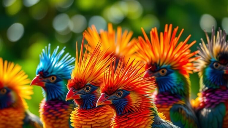 crested birds with mohawks