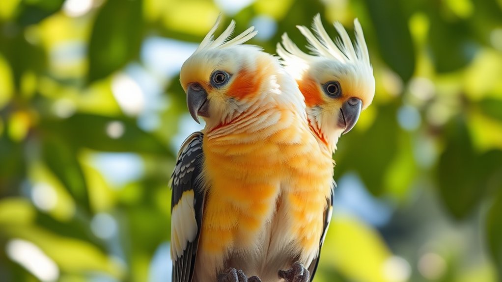 diverse cockatiel color variations