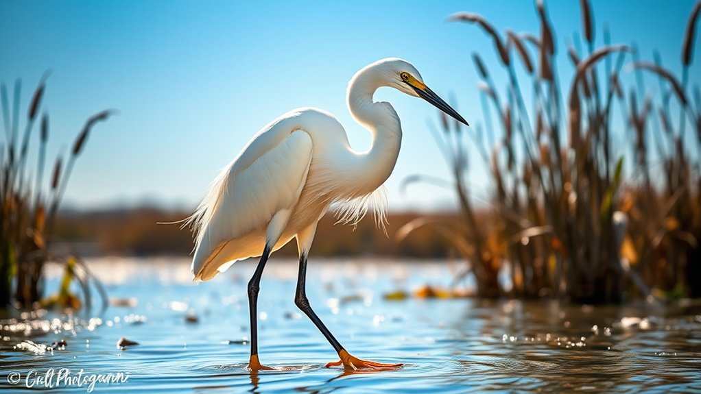 White Birds in Michigan: Identification and Facts 2 elegant white wading bird