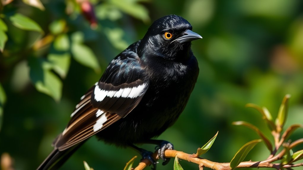 identifying striped blackbird wings