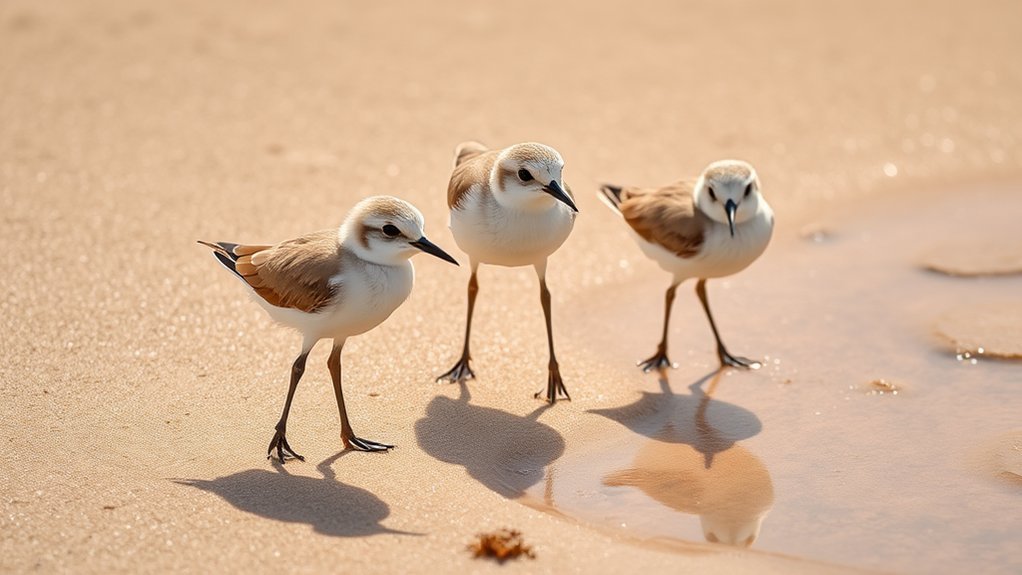long legged small bird behavior