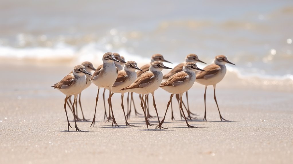 long legged small bird traits