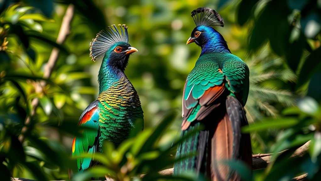 majestic birds like peacocks