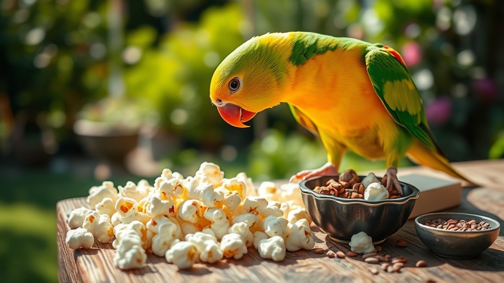 popcorn safety for birds