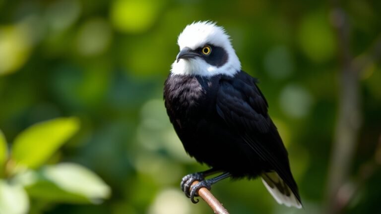 unique white headed bird species