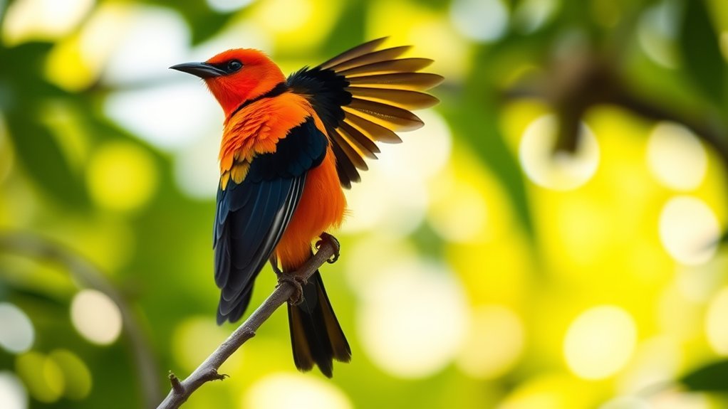 vibrant orange bird species