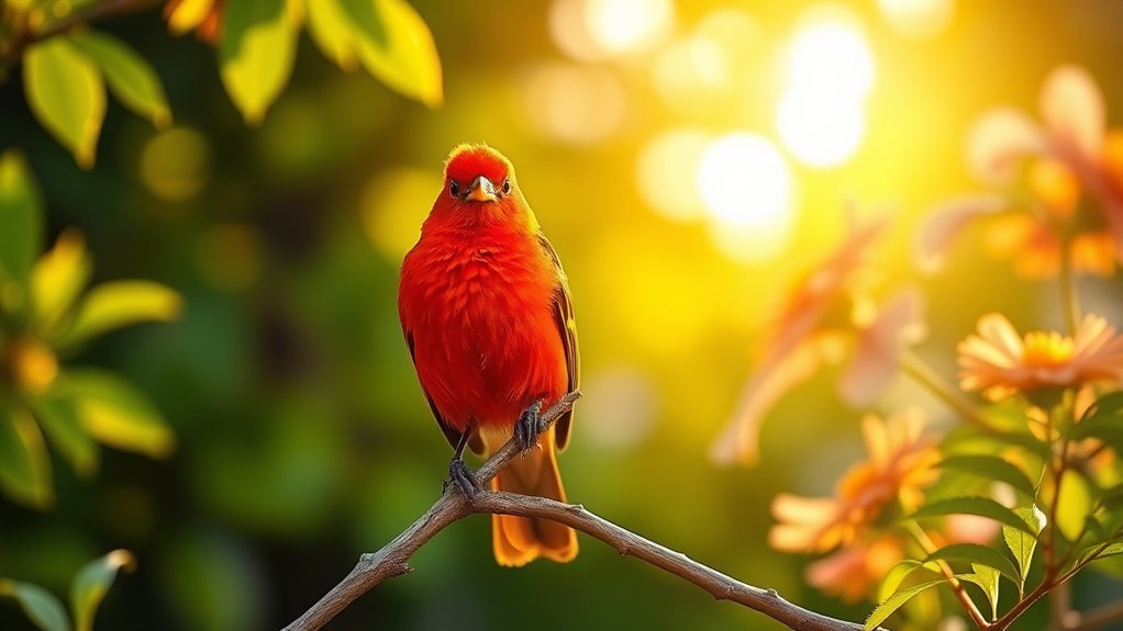 vibrant southern woodland bird