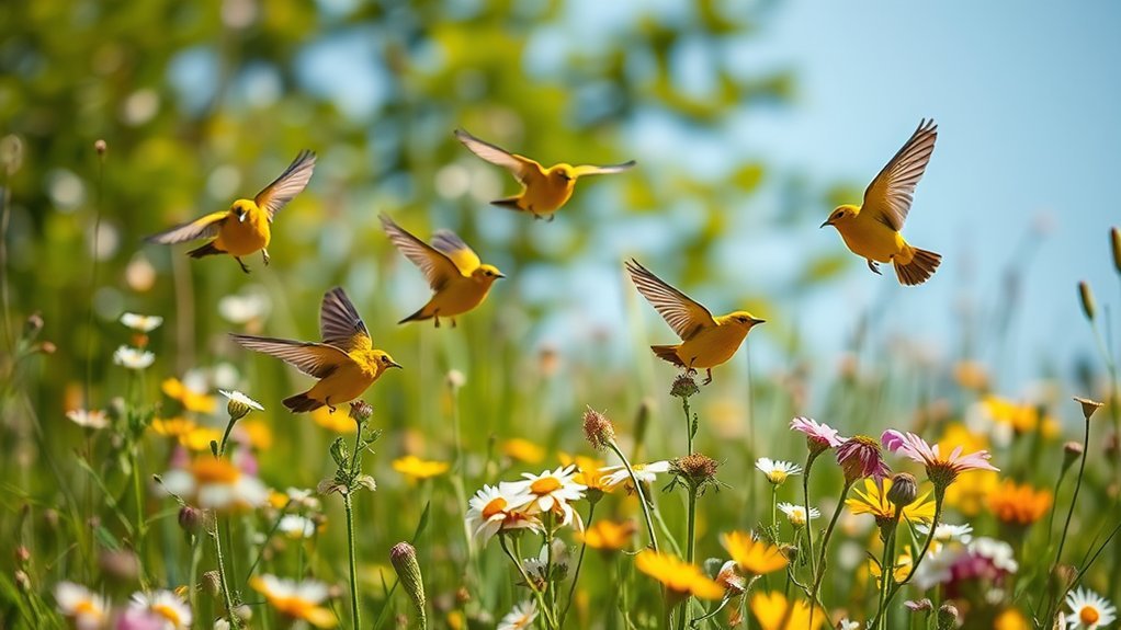 yellow birds visiting ohio