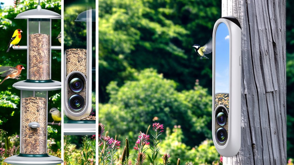 dual camera bird feeder options