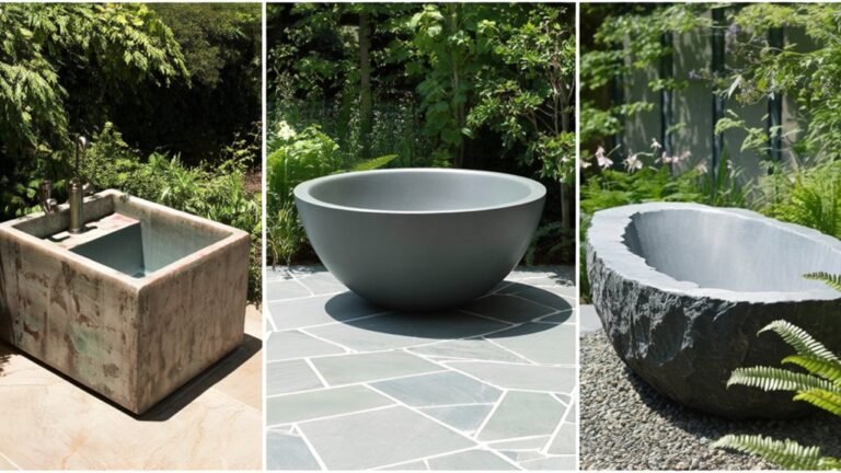 outdoor stone bath options