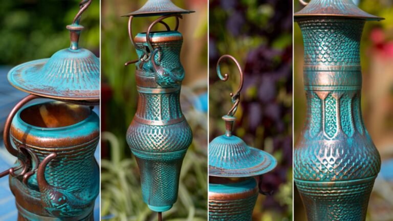 decorative copper bird feeders