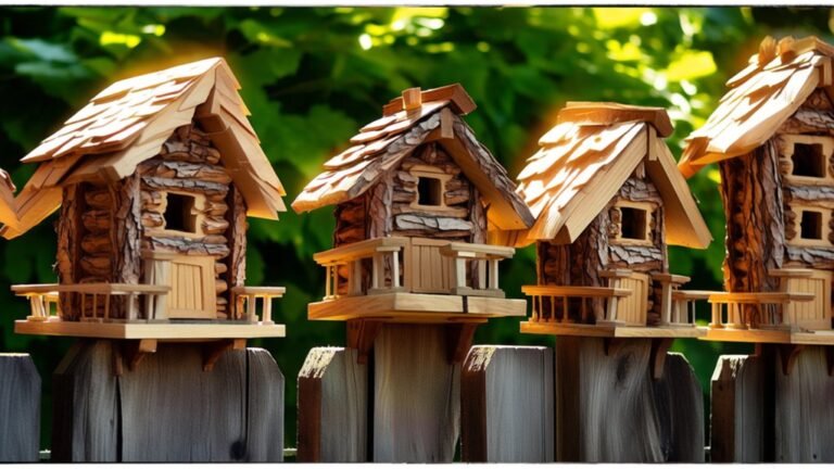 rustic log cabin bird houses