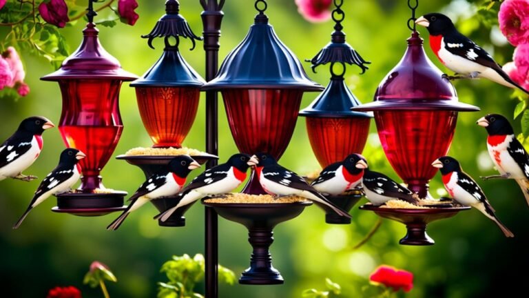 top rose breasted grosbeak feeders
