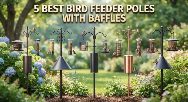 5 Best Bird Feeder Poles With Baffles for Squirrel-Proof Feeding